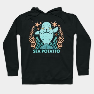 Floaty potato cute manatee animal lover Hoodie